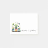 Pretty Flower Pots I'd Rather Be Gardening Post-it® Notes (Voorkant)