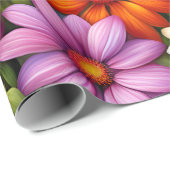 Pretty Flowers, Brightly Colored Cadeaupapier (Rol Hoek)