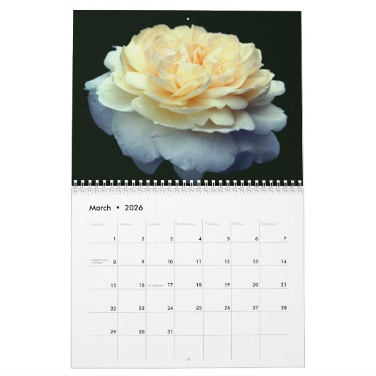 Pretty Flowers  Kalender (Mar 2026)