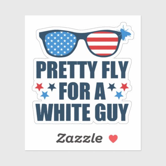 Pretty Fly For A White Guy Sticker (Vel)