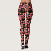 Pretty Foil Textured Stack Double Heart Lolly's Leggings (Achterkant)