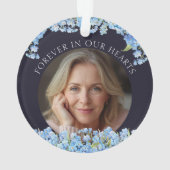 Pretty Forget-me-nots Flowers Remembrance Memorial Ornament (achterkant)