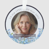 Pretty Forget-me-nots Flowers Remembrance Memorial Ornament (voorkant)