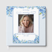 Pretty Forget-me-nots In Loving Memory Guest Book Gastenboek (Voorkant)