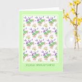 Pretty French Language Greeting Birthday Kaart (Gele Bloem)