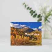 Pretty Gele Bomen Berg Verjaardag Briefkaart (Staand voorkant)