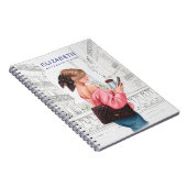 Pretty Girl with Coffee in Paris Notitieboek (Rechterzijde)