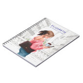 Pretty Girl with Coffee in Paris Notitieboek (Linkerzijde)