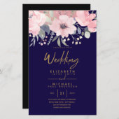 Pretty Girly Budget Rosegold Blush Roze Bloem A9 (Voorkant / Achterkant)