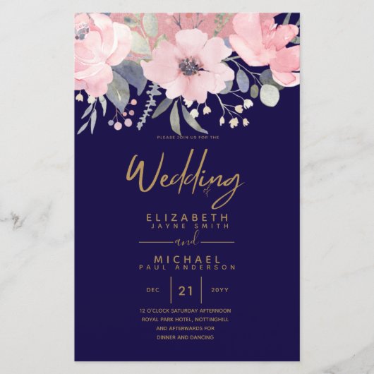 Pretty Girly Budget Rosegold Blush Roze Bloem A9 (Voorkant)