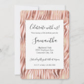 Pretty Girly Glam Roze Perzik Roos Zebraprint Kaart (Voorkant)