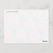 Pretty Girly Pastel Pink and Blue Floral Print Briefkaart (Achterkant)
