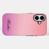Pretty Girly Pink and Purple Ombre Case-Mate iPhone Case (Achterkant (horizontaal))