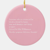 Pretty Girly Roze Lettertype Cool Cousin Definitie Keramisch Ornament (Achterkant)