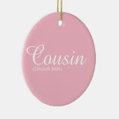 Pretty Girly Roze Script Cool nicht definitie Keramisch Ornament (Rechts)