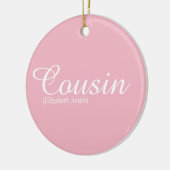 Pretty Girly Roze Script Cool nicht definitie Keramisch Ornament (Links)