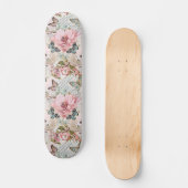 Pretty Girly Vintage Decoupage Inspired Skateboard (Voorkant)