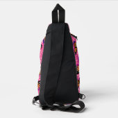 Pretty Girly Vlinders roze glitters glanzend  Sling Bag (Achterkant)