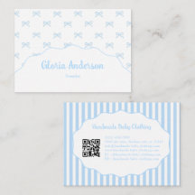 Pretty Girly Vrouwelijke Blauwe Strik Streep Patro