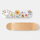 Pretty Girly Wildflowers Skateboard (Horizontaal)