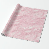 Pretty Glam Roze Blos Elegante Bruiloft Cadeaupapier (Uitgerold)