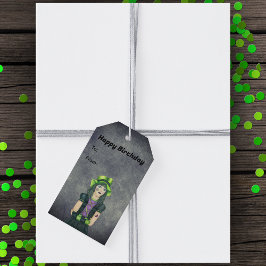 Pretty Goth Girl Green Hat Tattoos Birthday Grey Cadeaulabel