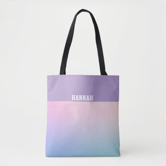 Pretty Gradiënt Roze Paars Tote Bag (Voorkant)