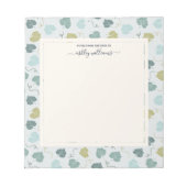 Pretty Green Bladeren Patroon Van Mijn Bureau Notitieblok (Voorkant)