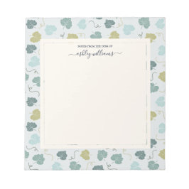 Pretty Green Bladeren Patroon Van Mijn Bureau Notitieblok