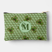Pretty Green en Goud Ierse Shamrocks Monogram Etui (Achterkant)