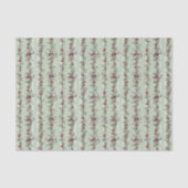 Pretty Green Toile Kerstbessen En Strikken Tissuepapier (Voorkant)