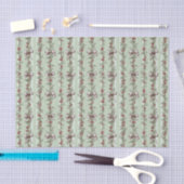 Pretty Green Toile Kerstbessen En Strikken Tissuepapier (Craft)