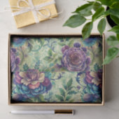 Pretty Groot Bloemendessin Naadloos Damast Patroon Tissuepapier (Geschenk)
