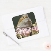 Pretty grote vlinder vierkante sticker (Envelop)