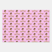 Pretty Gymnastics Girl Custom Kids Face Photo Inpakpapier Vel (Voorkant 3)