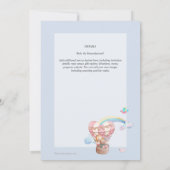 Pretty Hete Luchtballon Dieren Meisje Baby Shower Kaart (Achterkant)