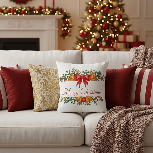 Pretty holiday banner custom kussen (Creator heeft geüpload)