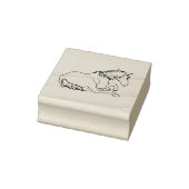 Pretty HORSE Lying Down, Line Drawing Rubberstempel (Stempel)