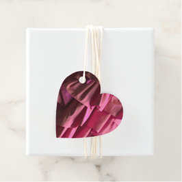 Pretty Hot Pink Plissé Patroon Moderne Favor Tags Bedankjes Labels