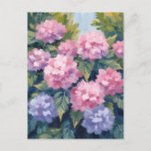 Pretty Hydrangea Blooms | Floral Watercolor Briefkaart (Voorkant)