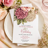 Pretty Hydrangea Rose 98th Birthday Kaart