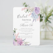 Pretty Hydrangeas Floral Bridal Shower Kaart (Staand voorkant)