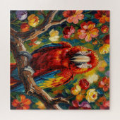 Pretty Impasto Ara Papegaai | Blanco Legpuzzel (Horizontaal)