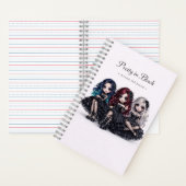Pretty in Black Gothic Doll Journal Dark Aesthetic Notitieboek (Binnen)