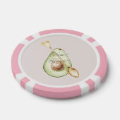 Pretty in Blush Pink Avocado Heart Spoon Poker Chips (Enkel)