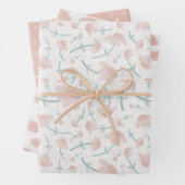 Pretty in Pink 3 pack Gift Wrap Inpakpapier Vel (In situ)
