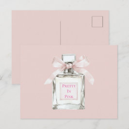 Pretty in Pink Blush Boog Parfumfles Briefkaart