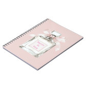 Pretty in Pink Blush Bow Perfume Bottle Notitieboek (Linkerzijde)