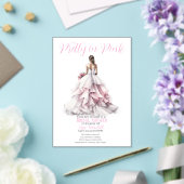 Pretty in Pink Bridal Shower Invitation  Acryl Uitnodigingen (Insitu (Huwelijk))