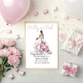 Pretty in Pink Bridal Shower Invitation  Kaart